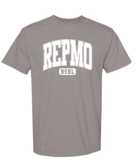 Repmo Baseball Club 2024 | Large REPMO on Front | 1717 Comfort Colors t-shirt
