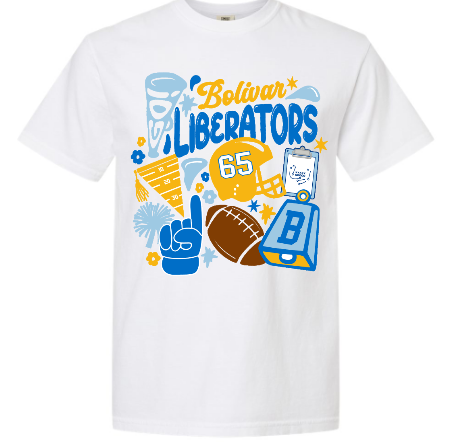 BHS Momerators - Football | Game Day Comfort Color T-Shirt | A287