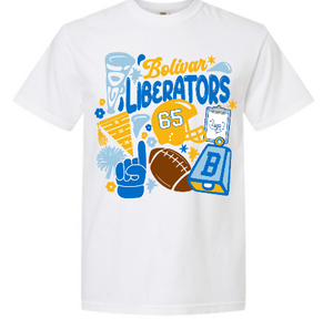 BHS Momerators - Football | Game Day Comfort Color T-Shirt | A287