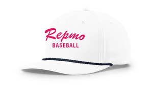 Repmo Baseball Club Merch 2025 | Repmo Script Baseball | 258 Rope Snapback | A310