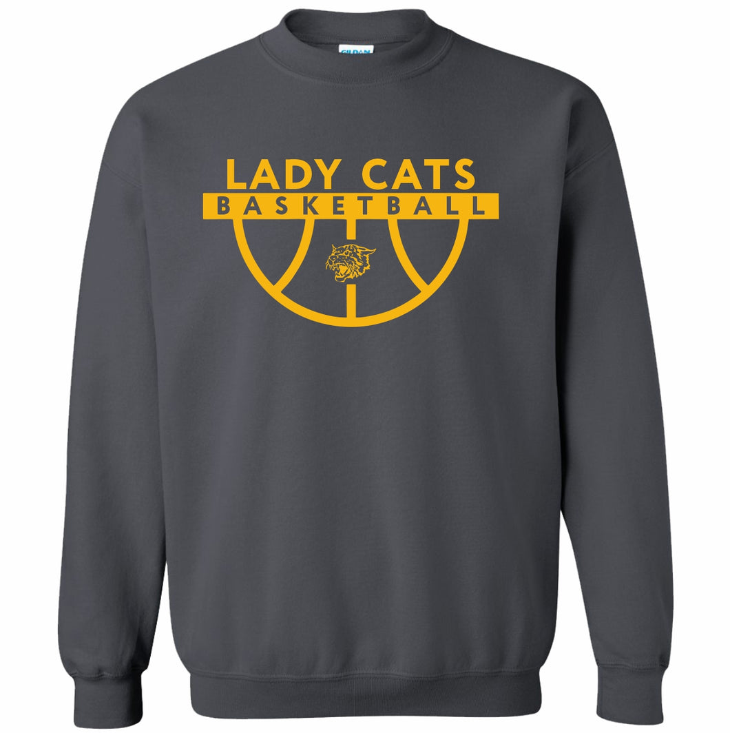 Diamond Lady Cat Basketball | 18000 - Heavy Blend™ Crewneck