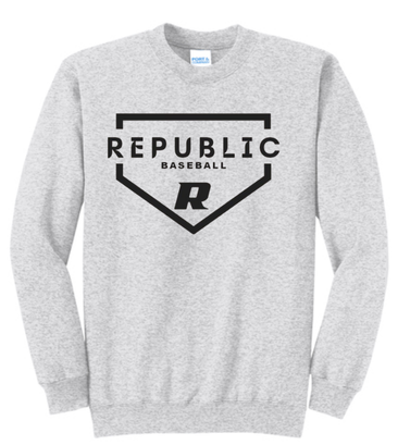 Repmo Baseball Club Merch Winter 2025 | Home Plate | Crewneck Sweatshirt | A490