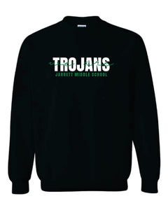 Jarrett Middle School | Trojans Black Crewneck Sweatshirt | A361
