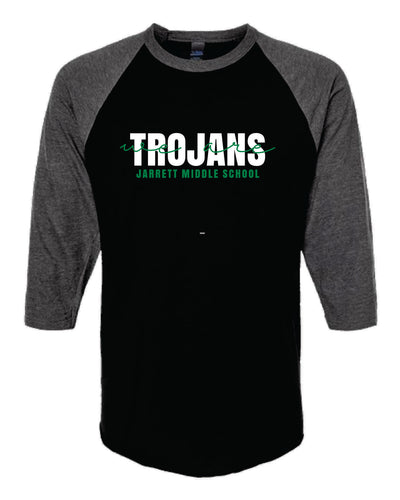 Jarrett Middle School | Tojans Raglan T-Shirt | A361