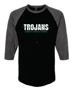 Jarrett Middle School | Tojans Raglan T-Shirt | A361