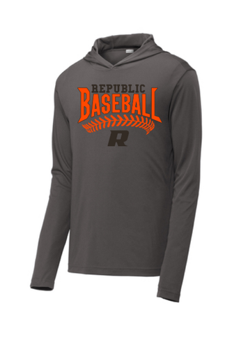 Repmo Baseball Club Merch 2025 | Republic Stitches | ST358 - LONG SLEEVE HOODED Tee | A310