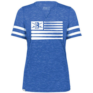 Bolivar Baseball Fan Gear 2025 | "Flag" Ladies Monterey Tee | A204