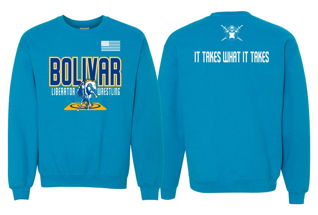 Bolivar Liberator Wrestling | Crewneck Sweatshirt | A533