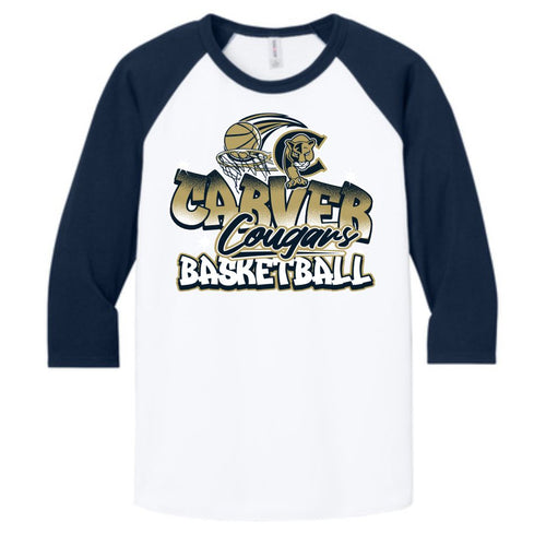 Carver Girls Basketball | Raglan 3/4 Sleeve | A507