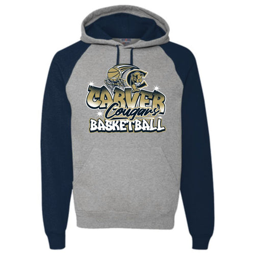 Carver Girls Basketball | Colorblock Raglan Hoodie | A507