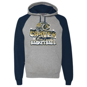 Carver Girls Basketball | Colorblock Raglan Hoodie | A507