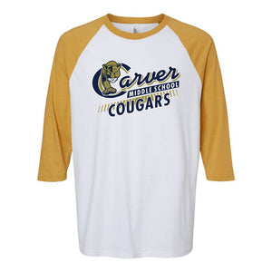 Carver Middle School | Three-Quarter Sleeve Tee | A270