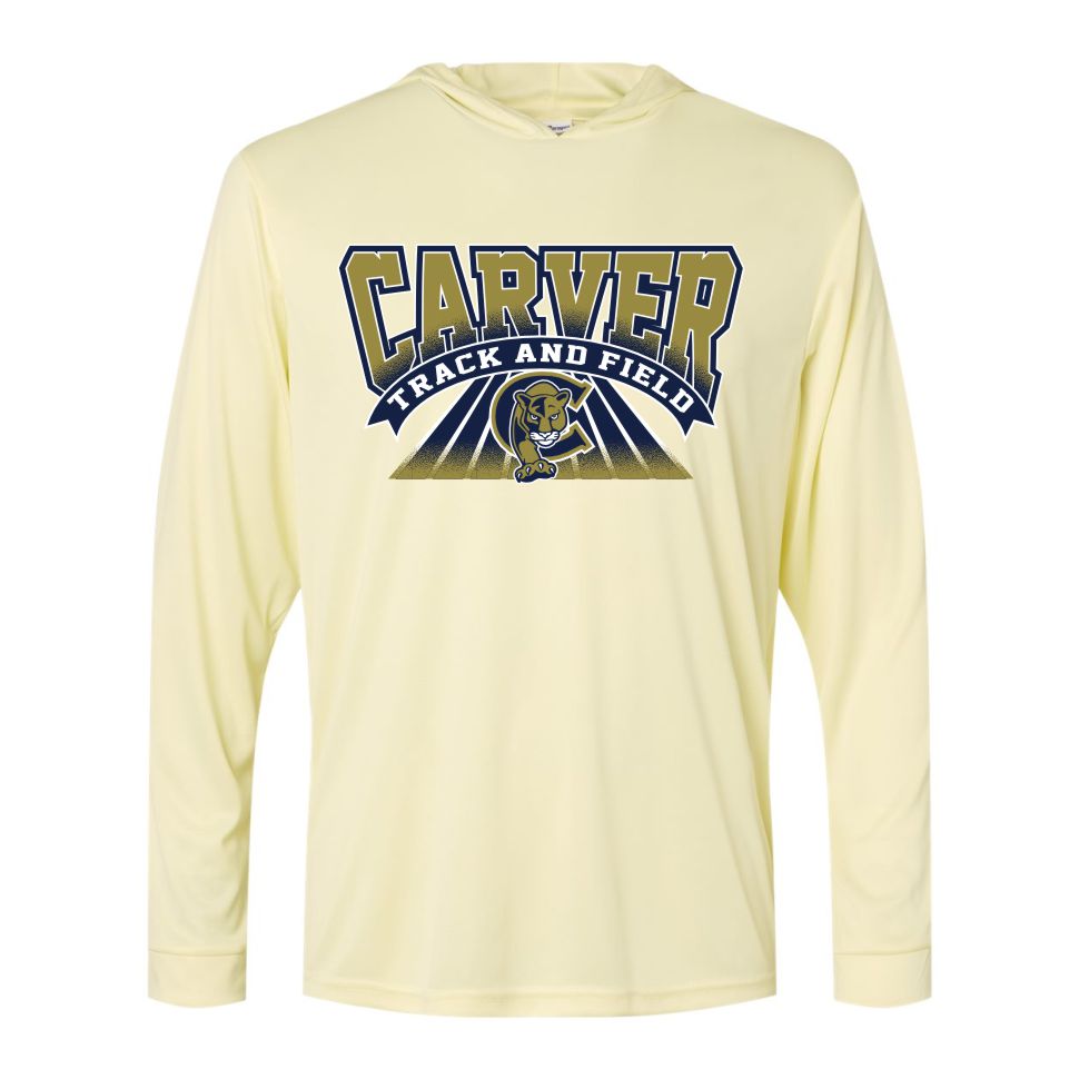 Carver Middle School Track and Field | Performance Hooded Long Sleeve Tee | A211