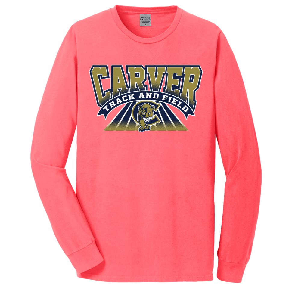 Carver Middle School Track and Field | Garment Dyed Long Sleeve Tee | A211