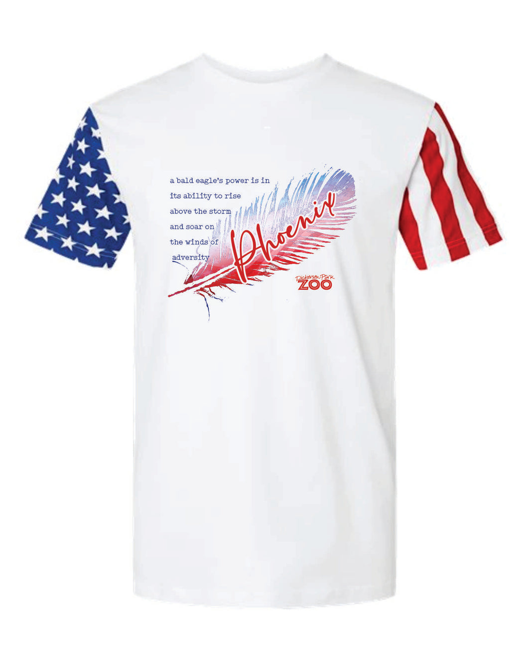 Dickerson Park Zoo | Red White Blue Flag T-Shirt | A520