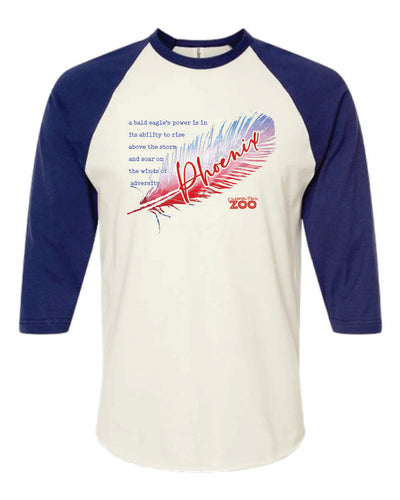 Dickerson Park Zoo | Red White Blue Raglan T-Shirt | A520