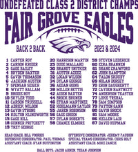 Fair Grove QBC - Football District Champs | Jersey T-Shirt | A166