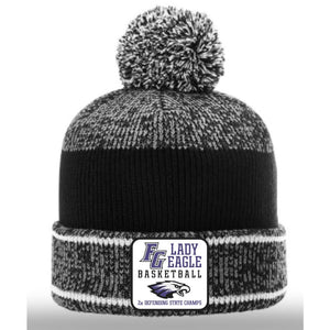 Fair Grove Lady Eagle Basketball | Heather Beanie with Pom | Grey | A150