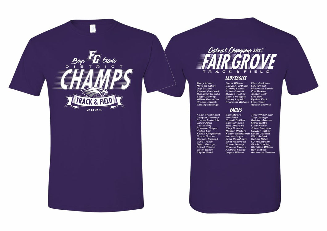 Fair Grove Track and Field | District Champ T-Shirt | A264