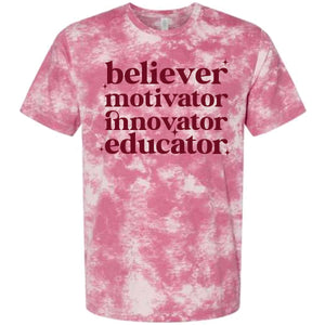 believer motivator innovator educator tee | Tie Dye | A39b