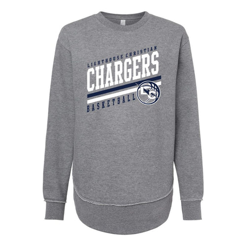 Lighthouse Chargers Basketball Fanwear | Chargers Women's Fleece Crewneck | A174