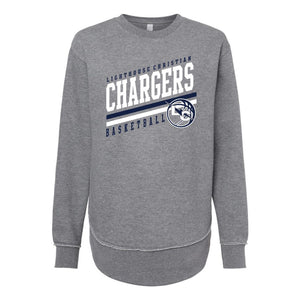 Lighthouse Chargers Basketball Fanwear | Chargers Women's Fleece Crewneck | A174