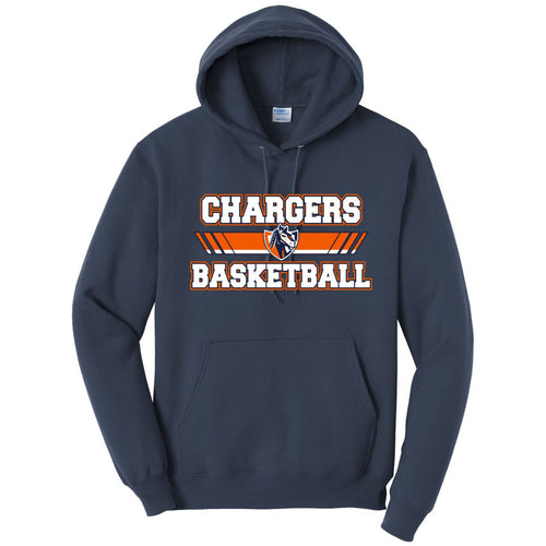 Lighthouse Chargers Basketball Fanwear | Diagonal Lines Hoodie | A174