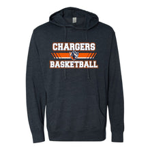 Lighthouse Chargers Basketball Fanwear | Diagonal Lines Lightweight Hooded T-Shirt | A174