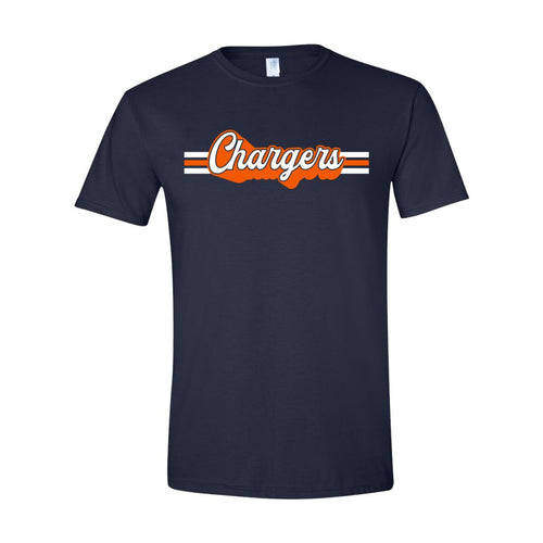 Lighthouse Chargers Basketball Fanwear | Retro Stripes T-Shirt | A174