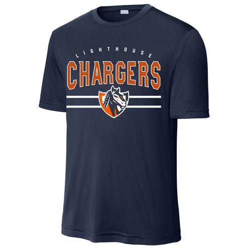 Lighthouse Chargers Basketball Fanwear | Warhorse Lines Competitor Tee | A174