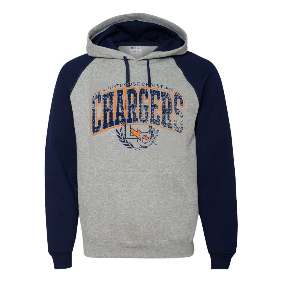 Chargers Fan Gear | Colorblocked Raglan Hoodie | A224