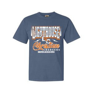 Chargers Track and Field Fan Wear "Script" | Comfort Color T-Shirt | A224