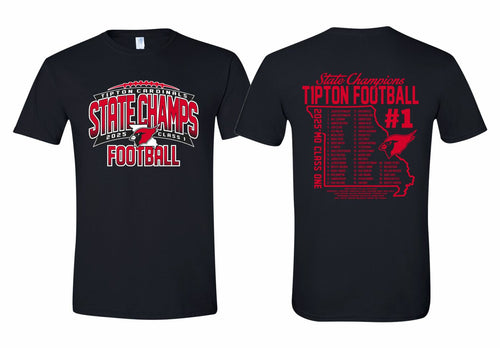 Tipton Football State Champs 2025 | Short Sleeve Tee | A494