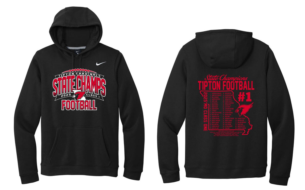 Tipton Football State Champs 2025 | Nike Hoodie | A494