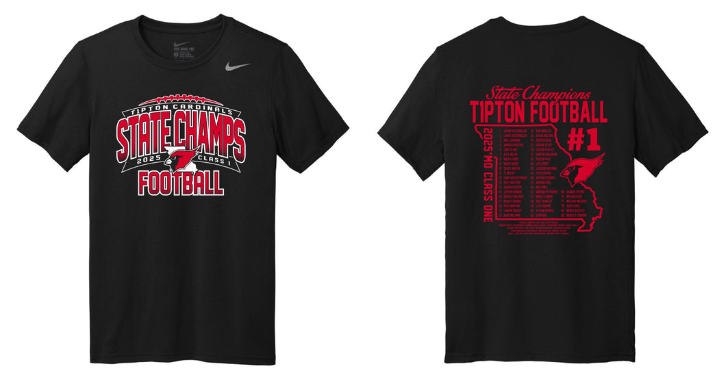 Tipton Football State Champs 2025 | Nike Short Sleeve Tee | A494